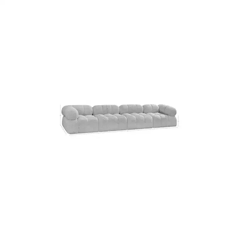 Modułowa sofa szara boucle, 1-osobowa