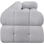Modułowa sofa szara boucle, 1-osobowa