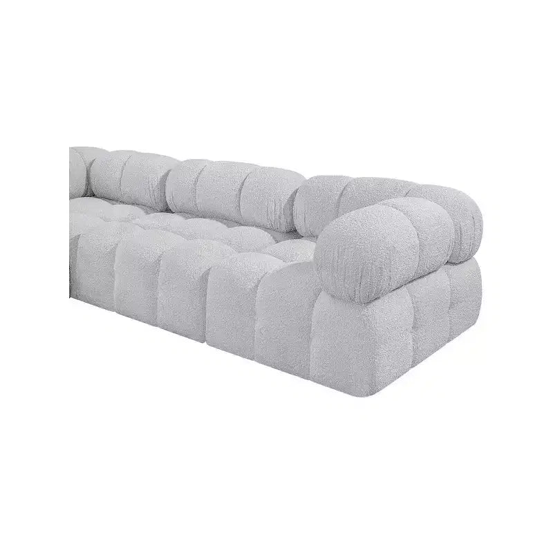 Modułowa sofa szara boucle, 1-osobowa