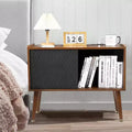Acekool Bedside Table with Charging Station, Bedside Table with Storage Drawer and USB Ports, Side Table for Bedroom or Living Room