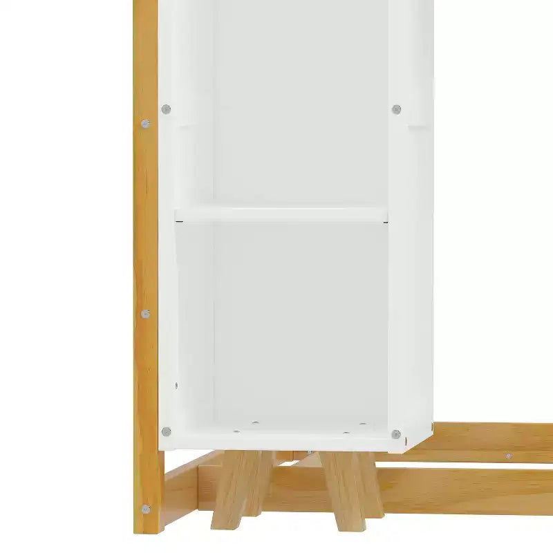 Łóżko podłogowe Montessori dla dzieci, pojedyncze – szare/naturalne, 1-osobowe