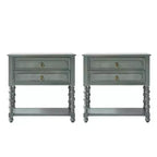 Jerardo 30 Tall 2-Drawer End Table with Built-in Charging Outlets Set of 2|ARTFUL LIVING DESIGNS