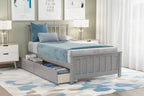 Luxystar Twin size Platform Bed with 2 Drawers for Bedroom and Guest Room