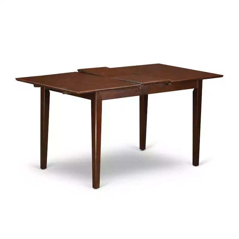 HomeStock 3-Piece Mahogany Finish Rectangular Solid Wood Top Dining Table Set