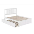 HomeStock 44.29 in.H White Full Size Freestanding Headboards with Mattress Platform